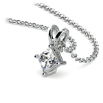 Princess Cut Diamond Solitaire Pendant in White Gold (1/3 ctw) | Thumbnail 03