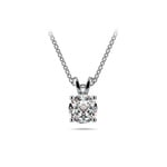Round Diamond Solitaire Necklace In White Gold (3/4 Ctw) | Thumbnail 01