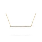 Single Row Bar Diamond Necklace In Gold | Thumbnail 01