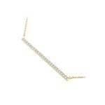 Single Row Bar Diamond Necklace In Gold | Thumbnail 02