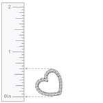 Slanted White Gold Diamond Heart Necklace | Thumbnail 02