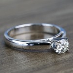 0.41 Carat Round Diamond Cathedral Solitaire Engagement Ring - small angle 3