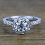 0.94 Carat Round Custom Halo Diamond Engagement Ring - small