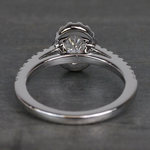 0.61 Carat Stunning Floating Halo Oval Diamond Engagement Ring - small angle 4