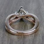 0.85 Carat Princess Cut Diamond Twisted Design Engagement Ring - small angle 4