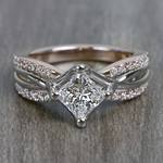 0.85 Carat Princess Cut Diamond Twisted Design Engagement Ring - small