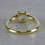 0.90 Carat Custom Rose Cut Oval Diamond Engagement Ring - small angle 4