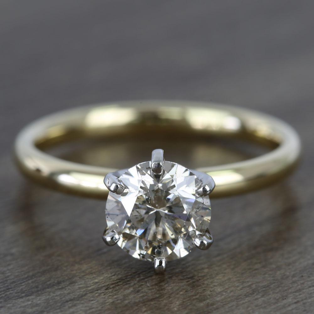1.20 Carat Round Comfort-Fit Solitaire Diamond Engagement Ring