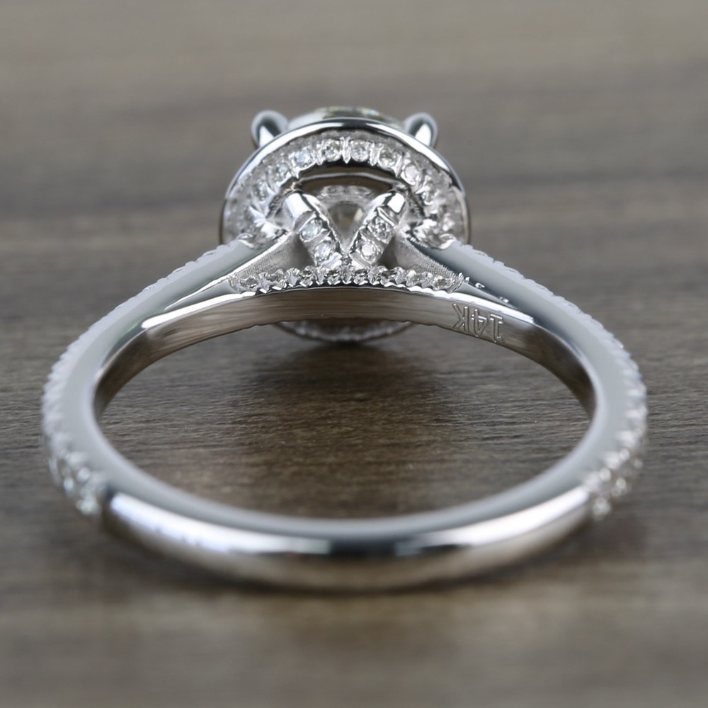 Custom Hidden Diamond Halo Engagement Ring (1.40 Carat) angle 4