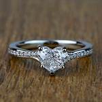 1.50 Carat Heart Split Shank Micropave Diamond Engagement Ring - small
