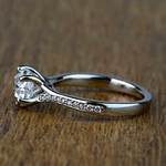 1.50 Carat Heart Split Shank Micropave Diamond Engagement Ring - small angle 2