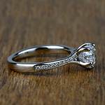 1.50 Carat Heart Split Shank Micropave Diamond Engagement Ring - small angle 3
