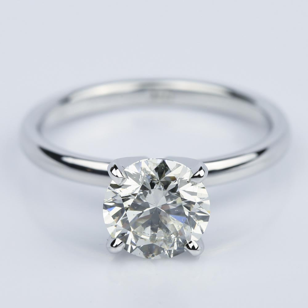 1 50 Carat Round Cut Diamond Solitaire Engagement  Ring 