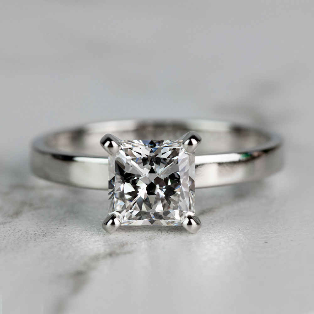 1.51 Carat Radiant Flat Solitaire Diamond Engagement Ring — free download