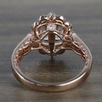 1 Carat Custom Halo Antique Emerald Cut Engagement Ring - small angle 4