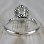 1 Carat Customized Vintage Halo Oval Diamond Ring - small angle 4