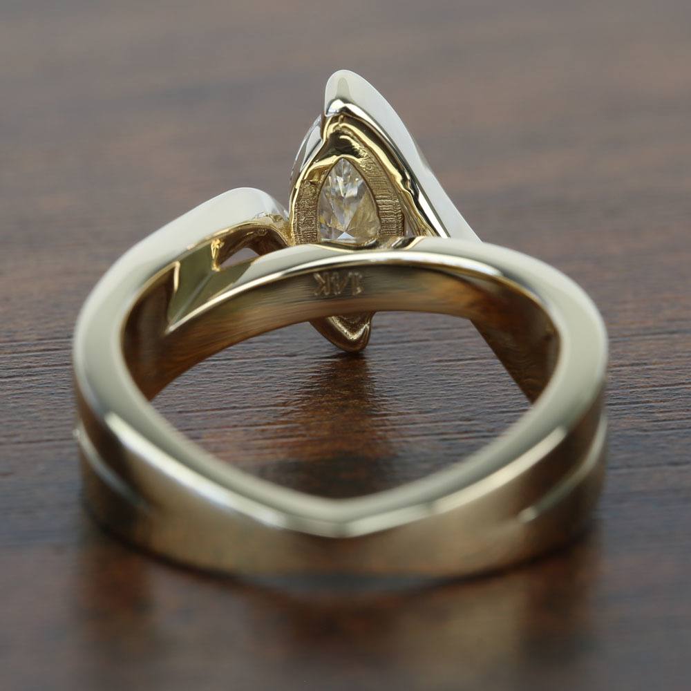 Bezel Marquise Diamond Engagement Ring (1 Carat)