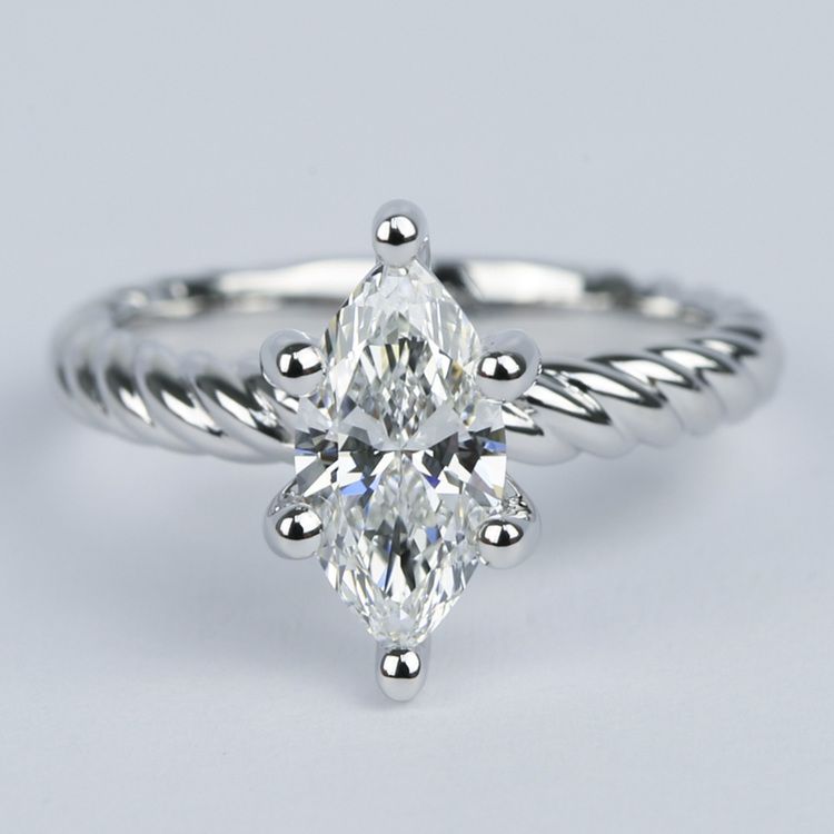1 carat marquise diamond engagement ring