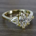 1 Carat Triple Engagement Marquise Diamond Ring - small angle 3