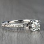 Custom Cathedral Diamond Ring in 14K White Gold - small angle 3