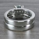 1.90 Carat Round Diamond Ring & Princess Diamond Wedding Band Set - small angle 4