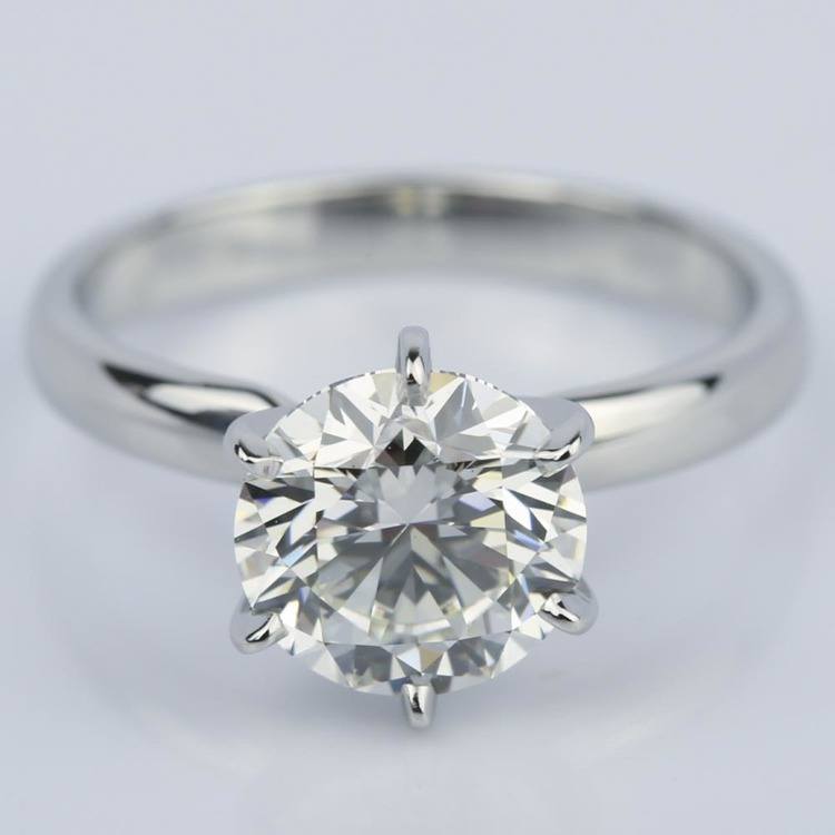 2 Carat Diamond Solitaire Engagement Ring in Platinum