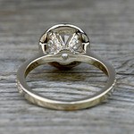 2 Carat Lab Created Round Diamond Petite Halo Engagement Ring - small angle 4
