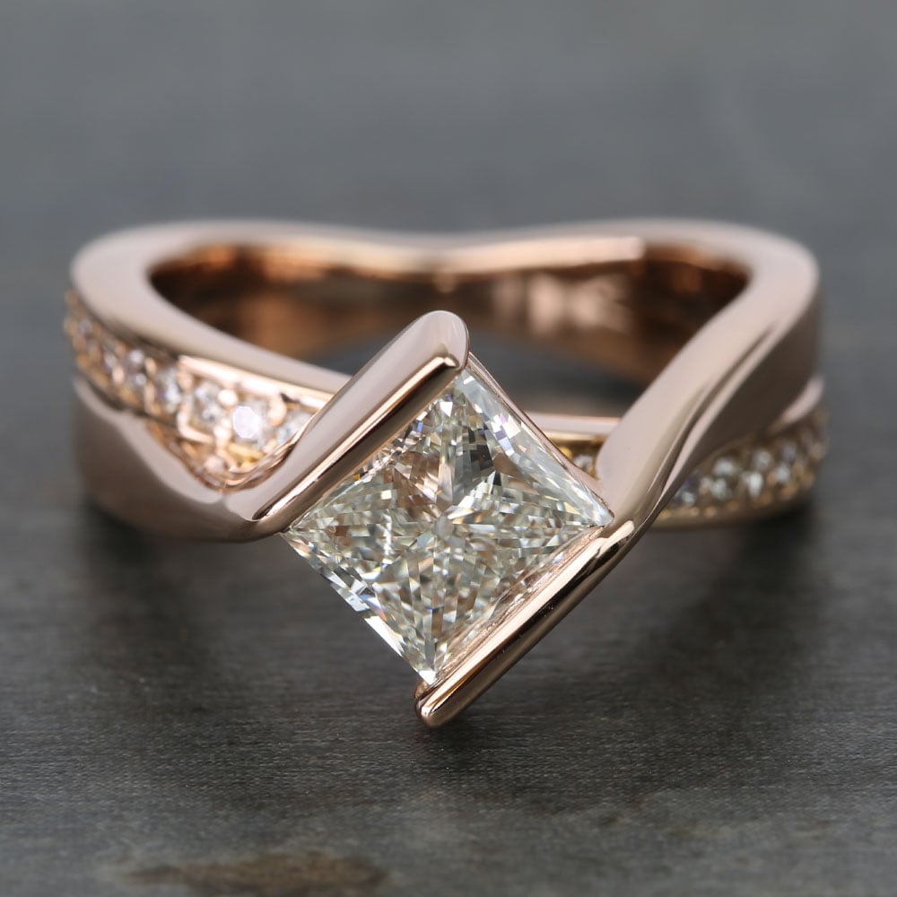 Pink Diamond Ring | Light Pink Diamond | Pink Halo Diamond 