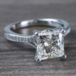 2.50 Carat Princess Cut Diamond Split Shank Engagement Ring - small angle 3