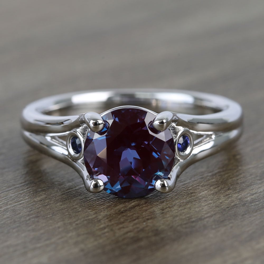 8 2 Mm Chatham Alexandrite Sapphire Gemstone Engagement Ring01 