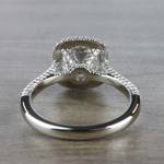 Sparkling 2 Carat Cushion Cut Diamond Ring With Diamond Halo - small angle 4