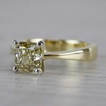 Beautifully Fancy Brown Diamond Solitaire Engagement Ring - small angle 2