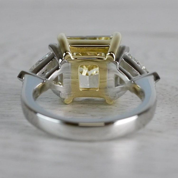 Bright Fancy Yellow 6 Carat Diamond Ring angle 4