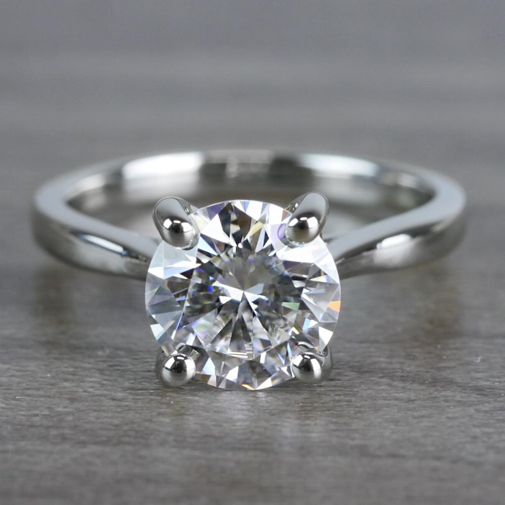 Bright Forever One Moissanite Solitaire Ring