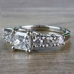 Exquisite Custom 7 Stone Diamond Trellis Engagement Ring  - small angle 2