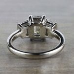 Three Stone Brilliant Emerald Cut Diamond Engagement Ring - small angle 4