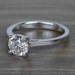 Sparkling Solitaire 1.01 Carat Round Loose Diamond Engagement Ring - small angle 2