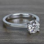 Sparkling Solitaire 1.01 Carat Round Loose Diamond Engagement Ring - small angle 3