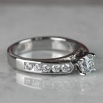 2 Carat Diamond Channel Engagement Ring in Platinum - small angle 3