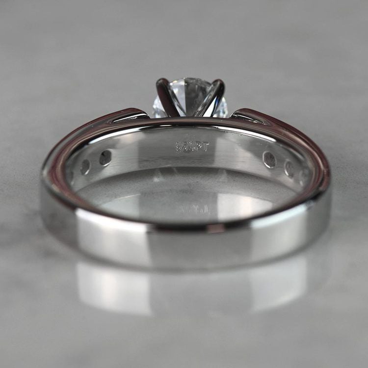 2 Carat Diamond Channel Engagement Ring in Platinum angle 4