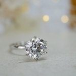 Classic Solitaire 4 Carat Diamond Ring - small angle 5
