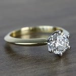Classic Solitaire Engagement Ring in 18k Yellow Gold with Platinum Prongs - small angle 3