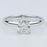 Classic Solitaire Ring with Cushion Diamond - small