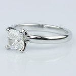 Classic Solitaire Ring with Cushion Diamond - small angle 2