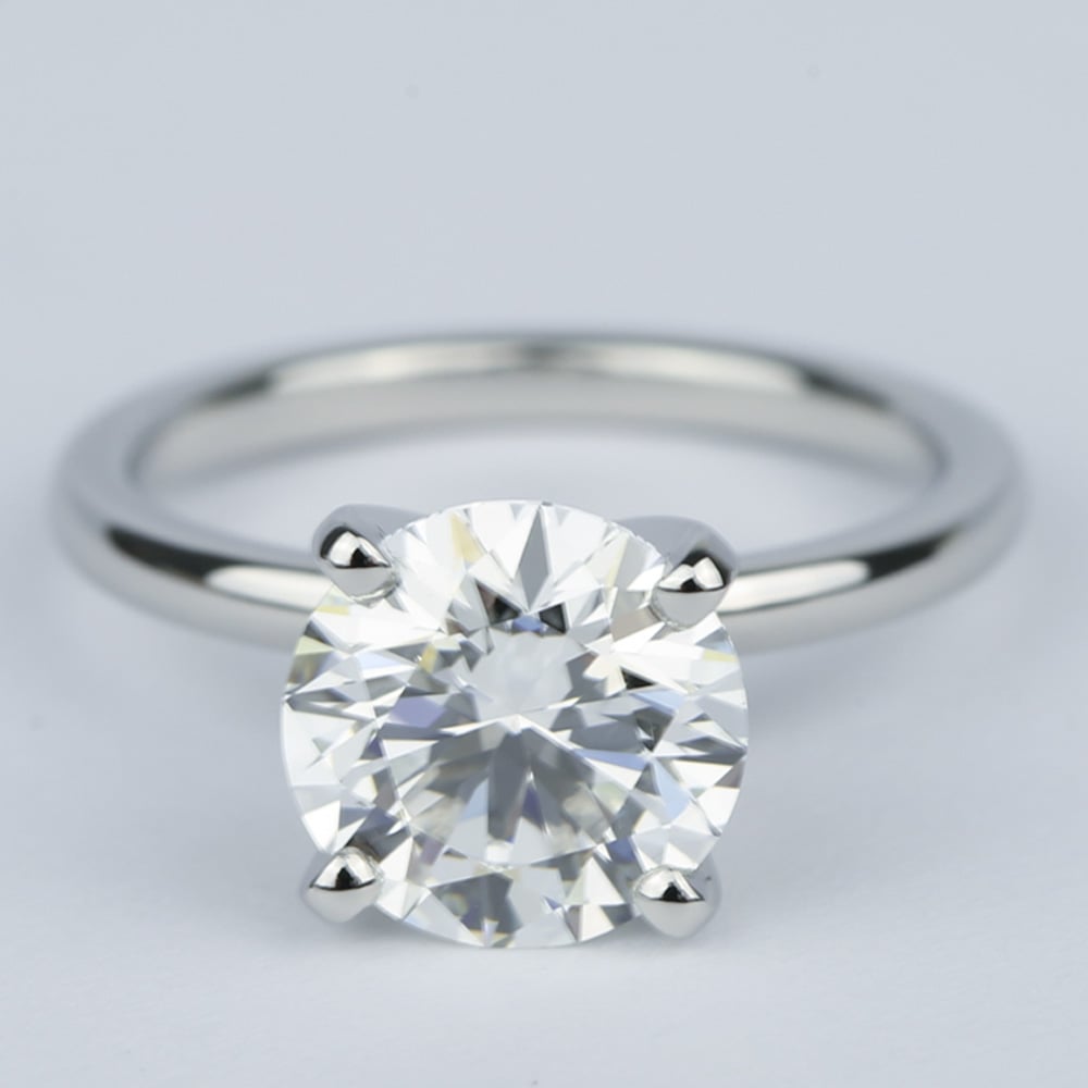 2 Carat Cushion Halo Diamond Engagement Ring 14K White Gold