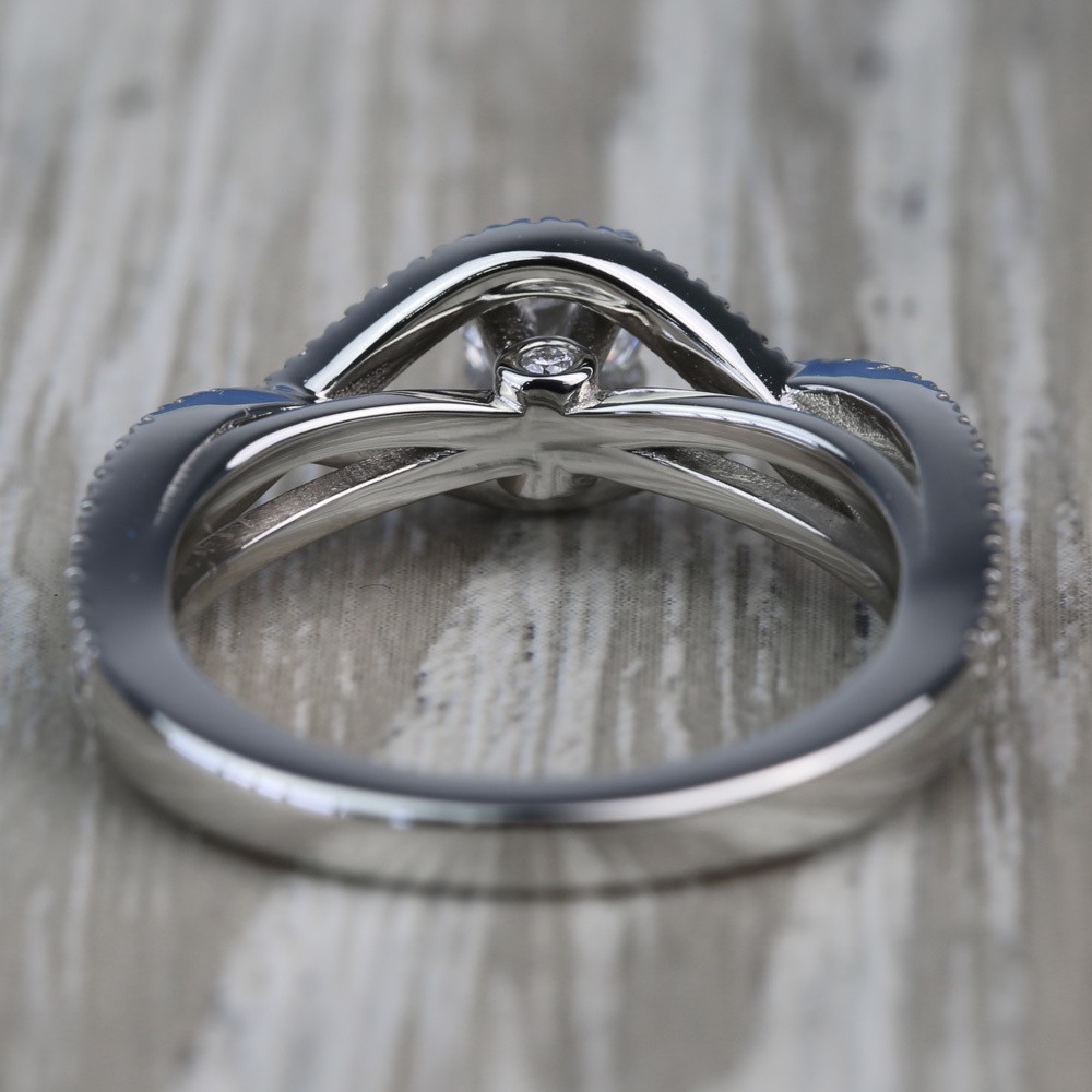 Cross Split-Shank 0.33 Carat Round Diamond Engagement Ring angle 4