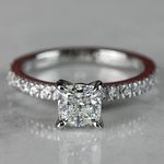 Cushion Platinum Diamond Engagement Ring (GIA Certified) - small