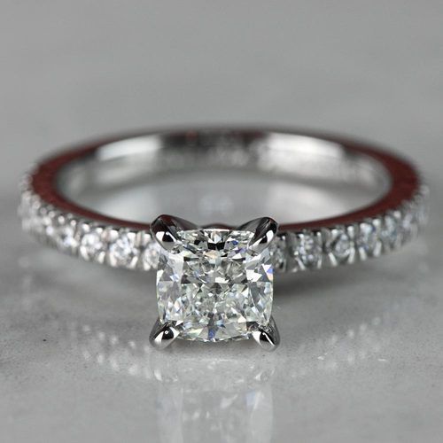 Cushion Platinum Diamond Engagement Ring (GIA Certified)
