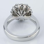Vintage Floral Diamond Engagement Ring In Platinum - small angle 4