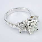 Cushion Diamond Ring With Two Princess - small angle 3